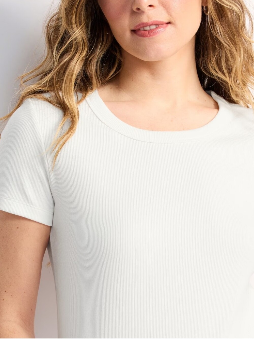 PearlCotton Rib Crewneck Tee - Picture 3 of 5
